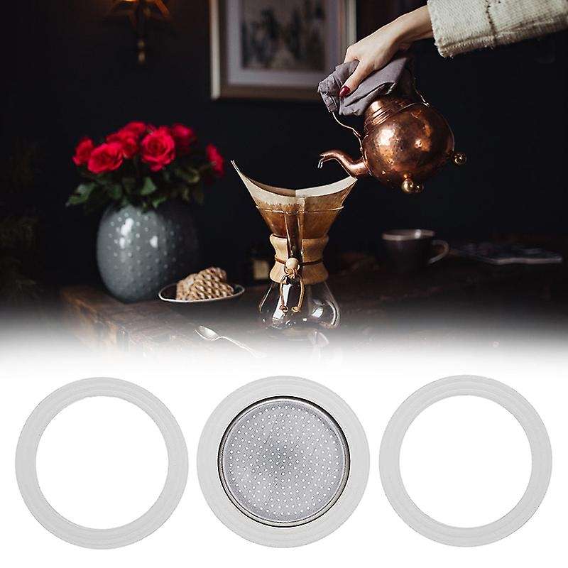 50ML Replacement Gaskets and Filter for 1 Cup Moka / Break / / Mini Espresso Makers