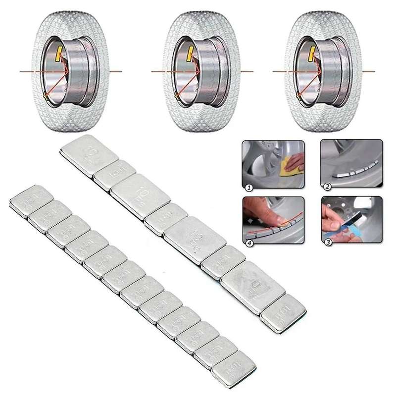 50Pc 5G/10G Universal Car Truck Adhesive Wheel Tire Balance Weights Wheel Tyre Balancing Bar Sticker