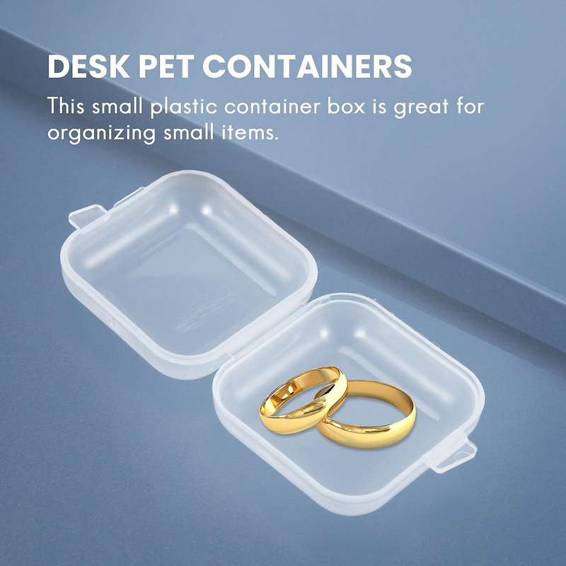 50packs Small Clear Plastic Storage Containers,mixed Empty Mini, Case with Lids for Small Items And