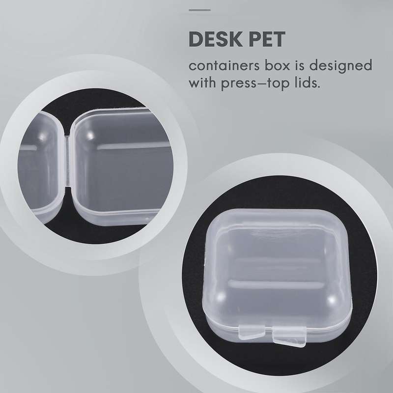 50packs Small Clear Plastic Storage Containers,mixed Empty Mini, Case with Lids for Small Items And