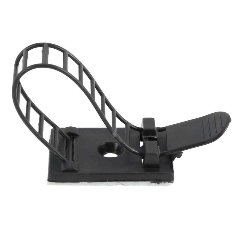 50pcs 2 Sizes Adjustable Self-adhesive Nylon Cable Straps Cable Ties Cord Clamp Compatible Wire Mana
