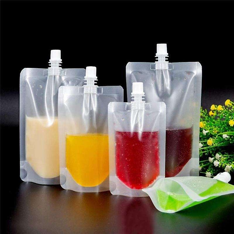 50pcs 500ml Liquid Stand Bag Leak Proof Drink Packaging Bag Spout Pouch for Beverage Juice Milk Coff