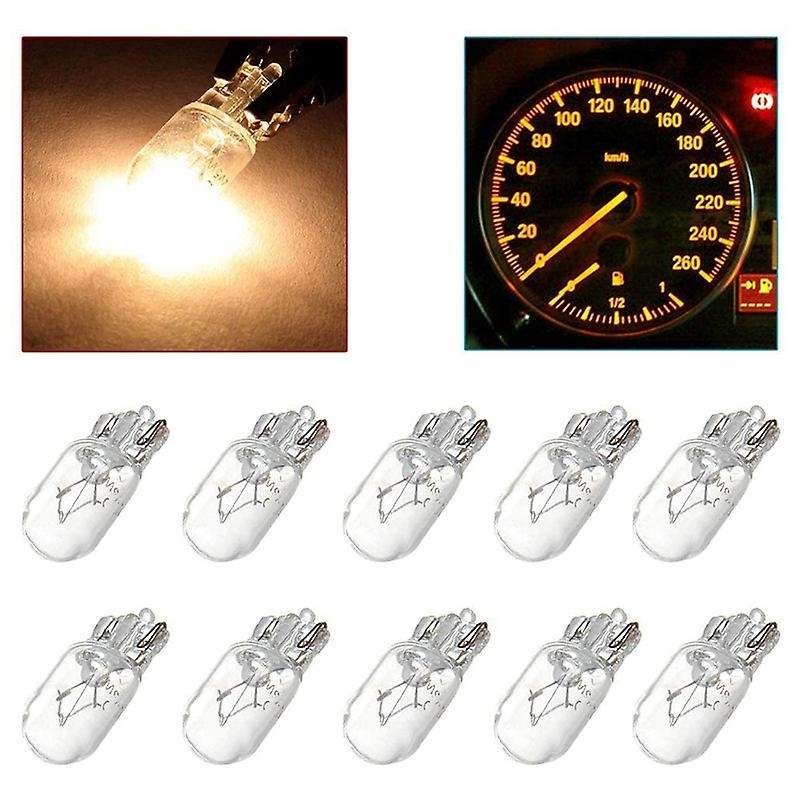 50PCS 168 T10 Bulb Basic Miniature Bulb for License Plate Light Side Marker Automotive Interior Dash