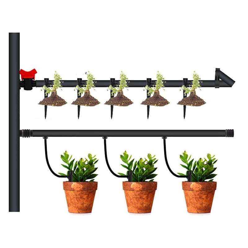 50pcs Adjustable 8 Hole Spiked Dripper Gardening Sprinkler Irrigation Staked Emitters Garden Greenho