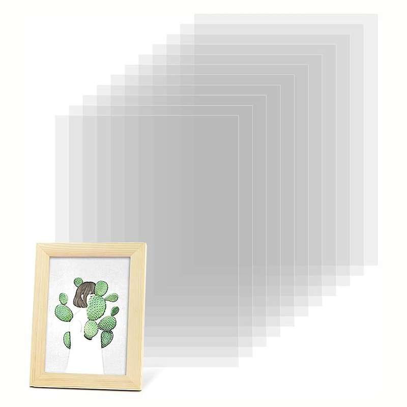 50PCS Acetate Sheets Clear Acetate Sheets Plastic Heat Resistant, 4.3x6.3inchBlank Mylar Stencil She
