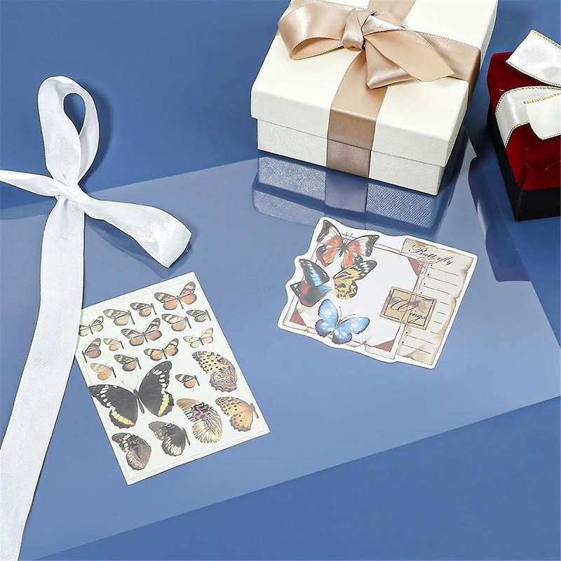 50PCS Acetate Sheets Clear Acetate Sheets Plastic Heat Resistant, 4.3x6.3inchBlank Mylar Stencil She