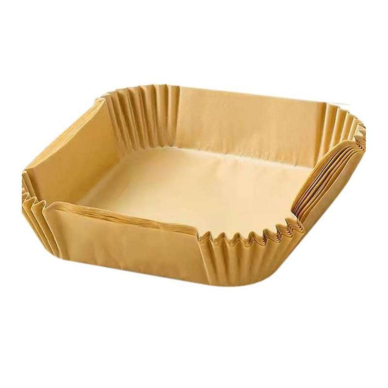 50pcs Air Fryer Parchment Paper Liners Non-stick Disposable Liners , Perforated Square Parchment Pa