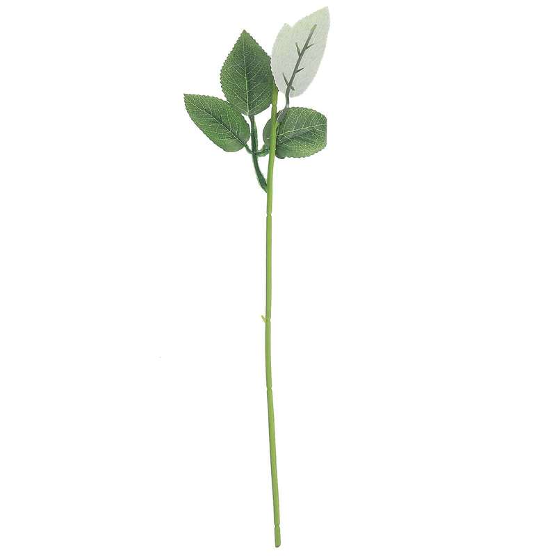 50pcs Artificial Fake Rose Flower Stems Compatible Bouquet Flower Leaf