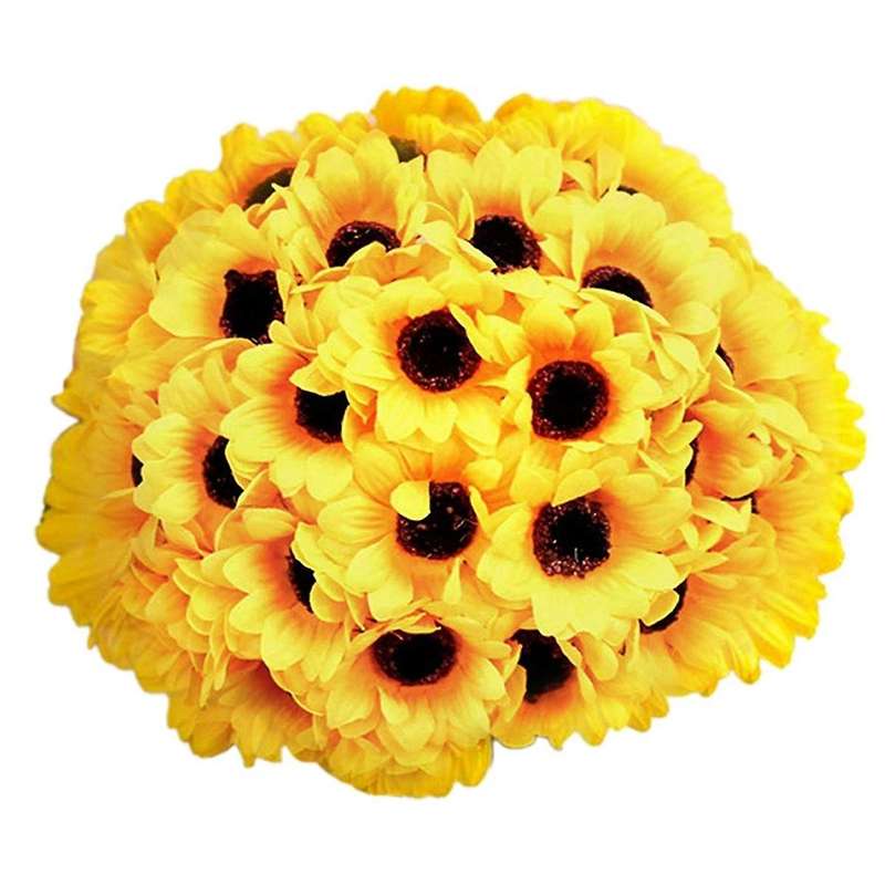 50Pcs Artificial Sunflower Heads Silk Sun Flowers Artificial SunFlowers Arrangements for Birthday Pa