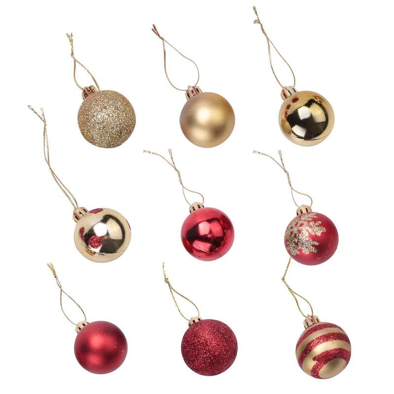 50Pcs Christmas Tree Decorations Balls Bauble Xmas Party Hanging Ball Ornaments Christmas for Home N