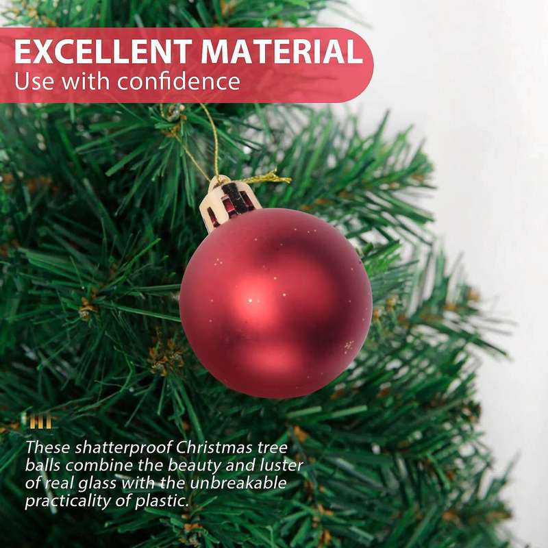 50Pcs Christmas Tree Decorations Balls Bauble Xmas Party Hanging Ball Ornaments Christmas for Home N
