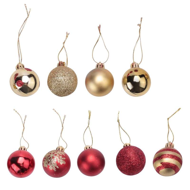 50Pcs Christmas Tree Decorations Balls Bauble Xmas Party Hanging Ball Ornaments Christmas for Home N