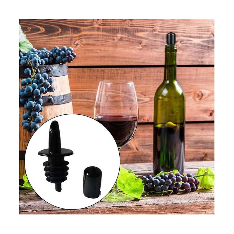 50pcs Bottle Pourers Syrup Pourer Pour Spouts Plastic Liquor Bottle Pourers with Rubber Pourers Dust