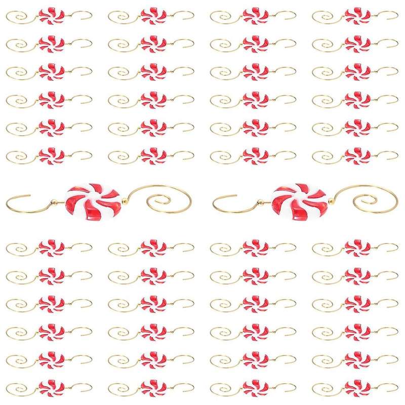 50Pcs Christmas Candy Hooks Outdoor Christmas Decorate Metal Outdoor Ornament Festive Christmas Tree