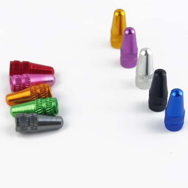 50pcs Bicycle Presta Valve Cap Aluminum Presta Cycling Valve Cap Bicycle Bike Tire Caps Style Cap D