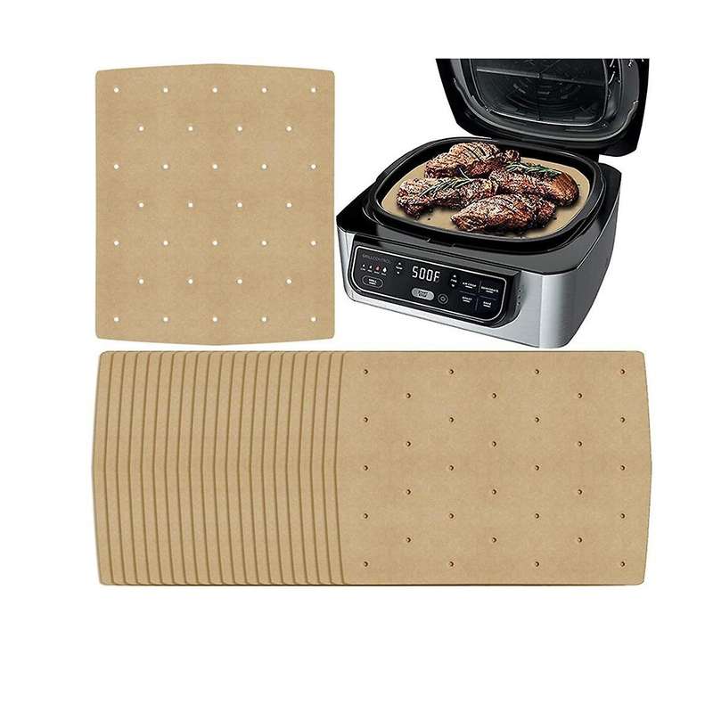 50pcs Fruit Air Fryer Paper Disposable Food Paper Liner Oil-proof Dish Barbecue Steamer Airfryer Ba