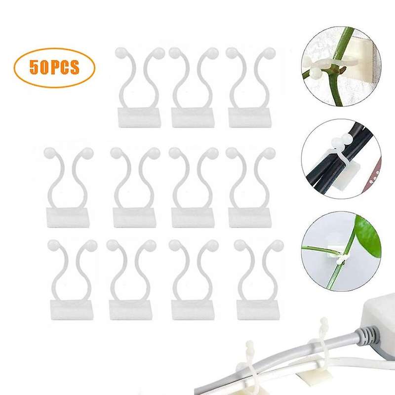 50pcs Invisible Wall Vines Fixture , Plant Climbing Wall Fixture Clips, Garden Wall Sticky Hook Mid