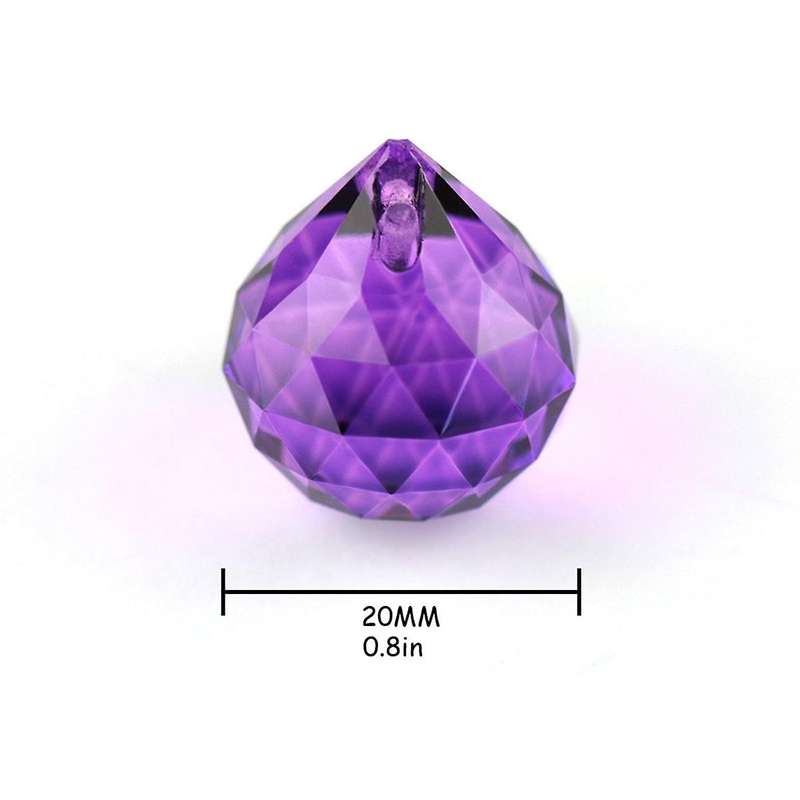 50pcs K9 Crystal Faceted Hanging Ball Prism for Feng Shui Tree Wedding Parting Hotel Home Decor-20mm