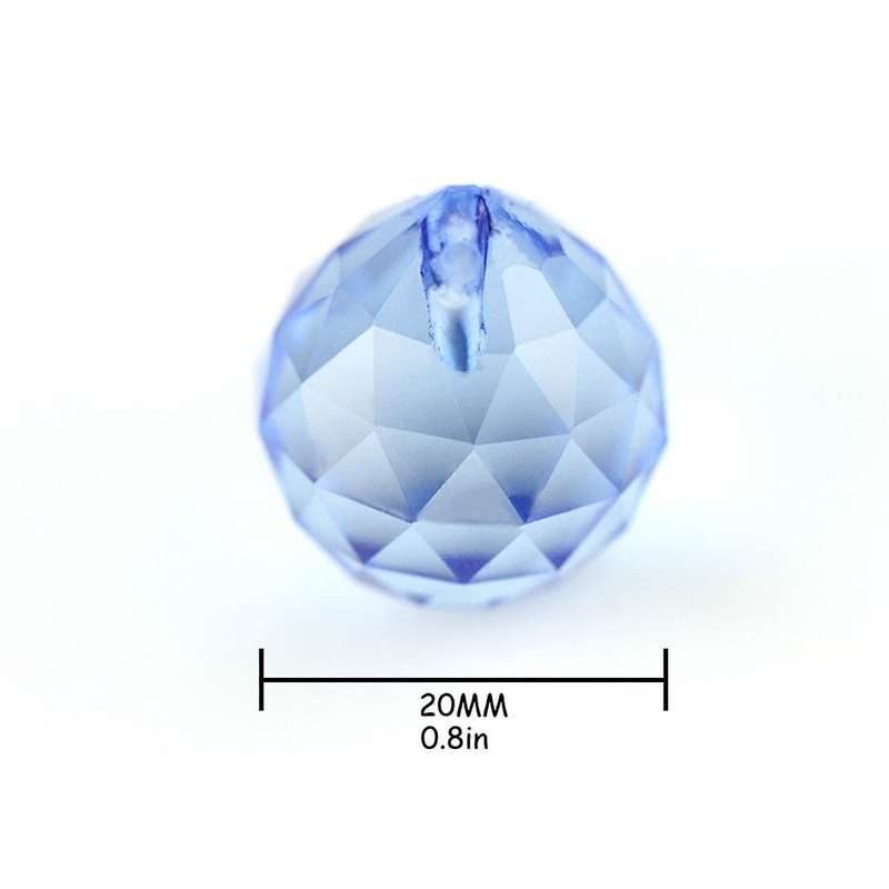 50pcs K9 Crystal Faceted Hanging Ball Prism for Feng Shui Tree Wedding Parting Hotel Home Decor-20mm