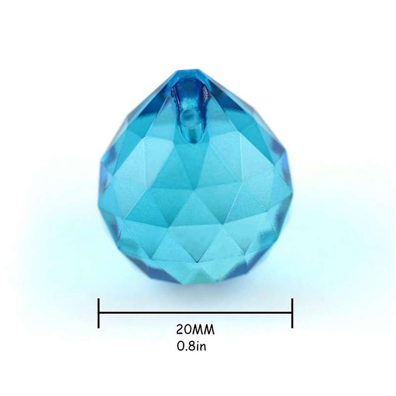 50pcs K9 Crystal Faceted Hanging Ball Prism for Feng Shui Tree Wedding Parting Hotel Home Decor-20mm