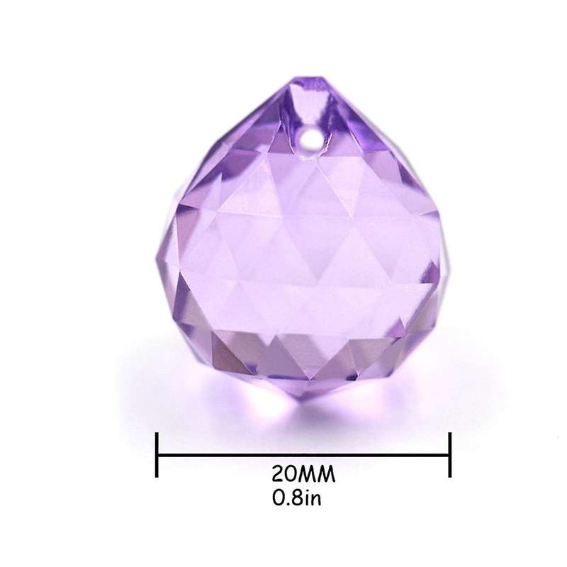 50pcs K9 Crystal Faceted Hanging Ball Prism for Feng Shui Tree Wedding Parting Hotel Home Decor-20mm