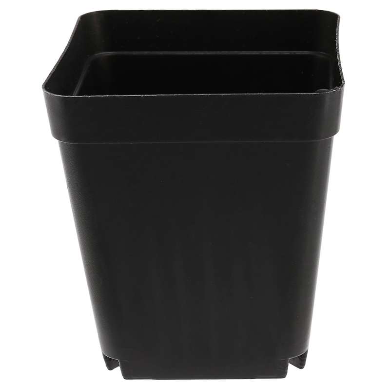 50pcs Mini Plastic Flower Pots for Plant Nursery 7cm X 7cm - Black