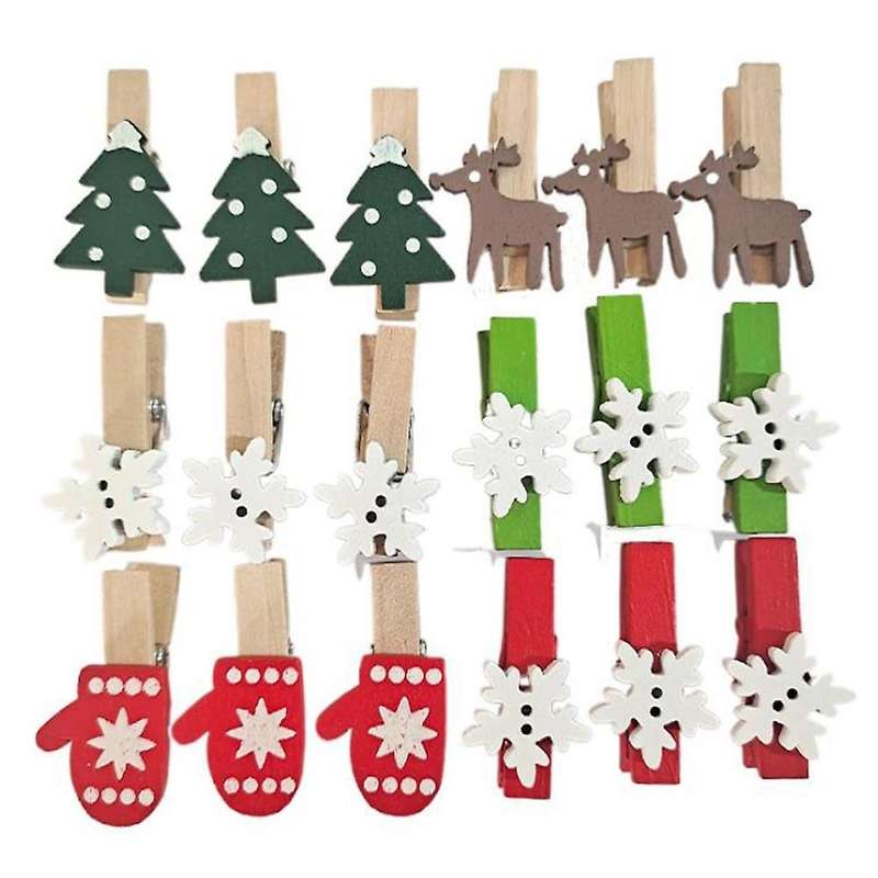 50Pcs Mini Clothespins - Colored Wood Clothespins for Photo Crafts Picture Clips Display Wall Decor