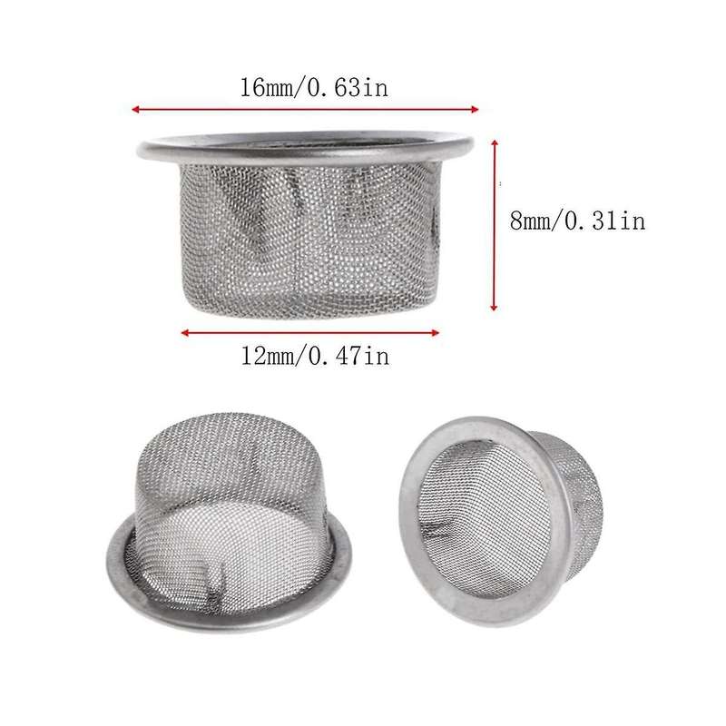 50pcs Mini Stainless Metal Reusable Filters