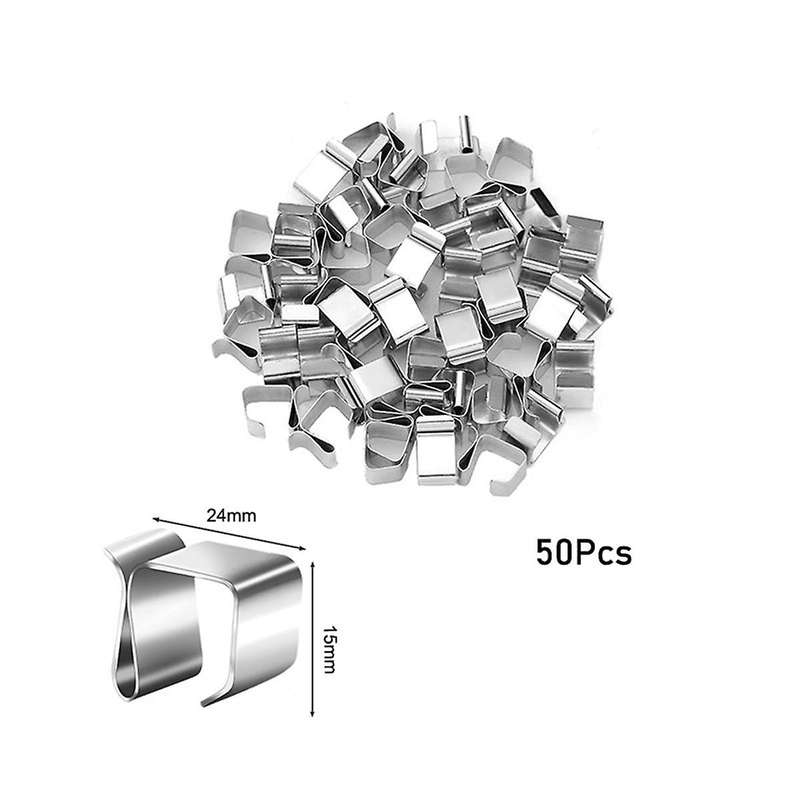 50Pcs Metal Christmas Light Hook, Outdoor Light Cord Clip, Light Clip for Holiday Light Decoration