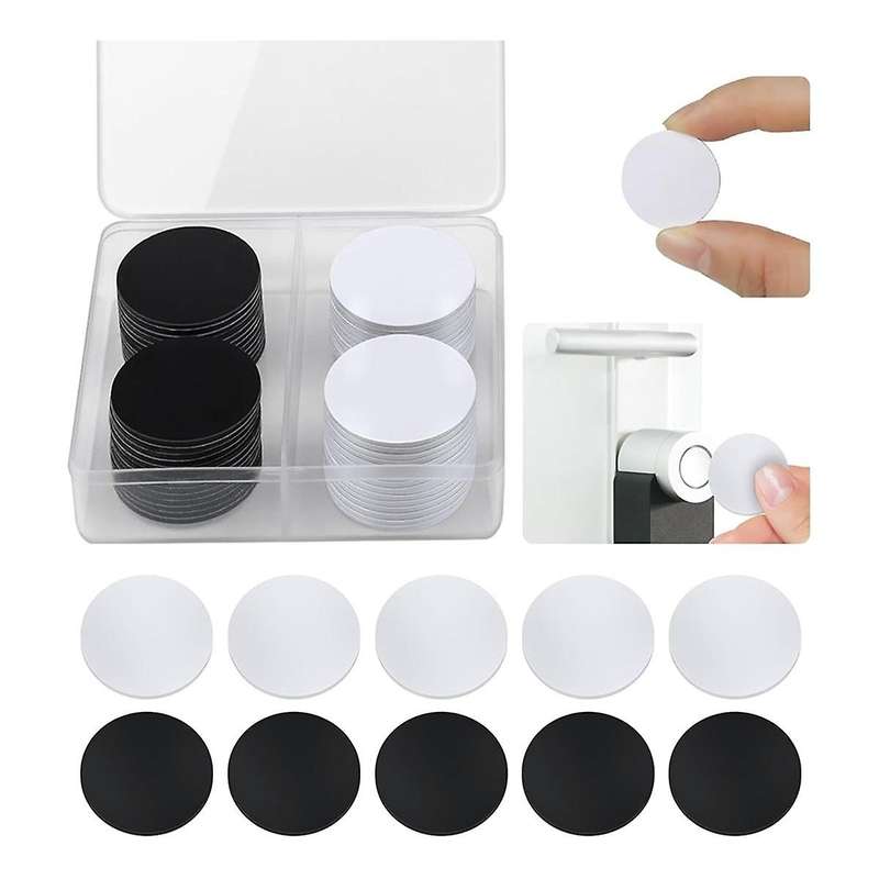50PCS NFC Sticker Tags, NFC Cards with Adhesive Backing, Round Rewritable NFC Card, 504 Bytes Memory