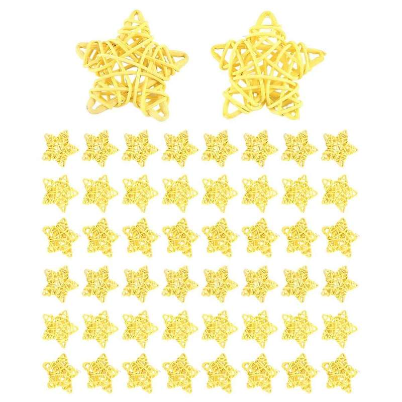 50Pcs Pentagram Trees Topper Decorations Christmas Decoraciones House for Home Star Decor Christmas
