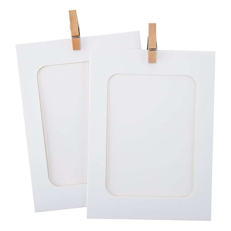 50Pcs Paper Picture Frames for 4x6Inch Paper Photo Frames,Kit DIY Cardboard Photo Hanging Display fo