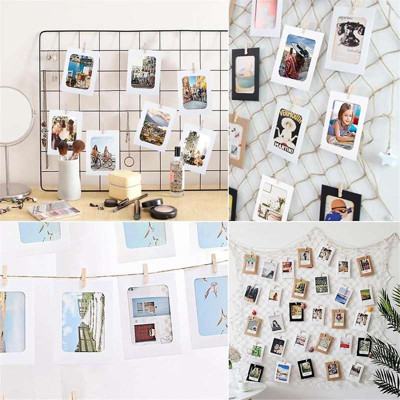 50Pcs Paper Picture Frames for 4x6Inch Paper Photo Frames,Kit DIY Cardboard Photo Hanging Display fo