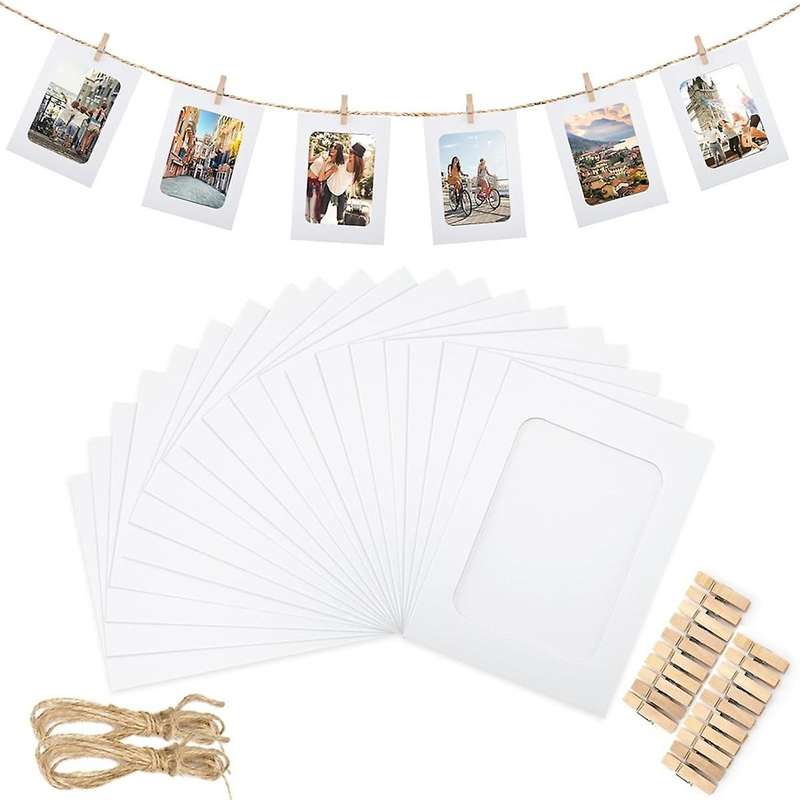 50Pcs Paper Picture Frames for 4x6Inch Paper Photo Frames,Kit DIY Cardboard Photo Hanging Display fo