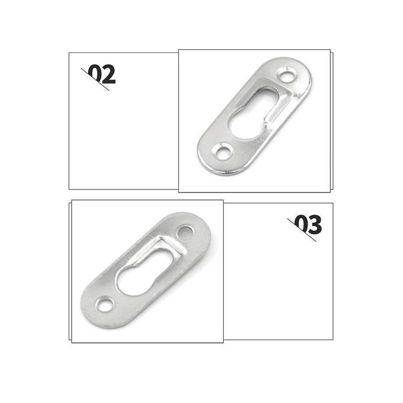 50pcs Picture Hangers 42mmx16mm Metal Keyhole Hanger Fasteners for Picture Furnniture Cabinet Acces