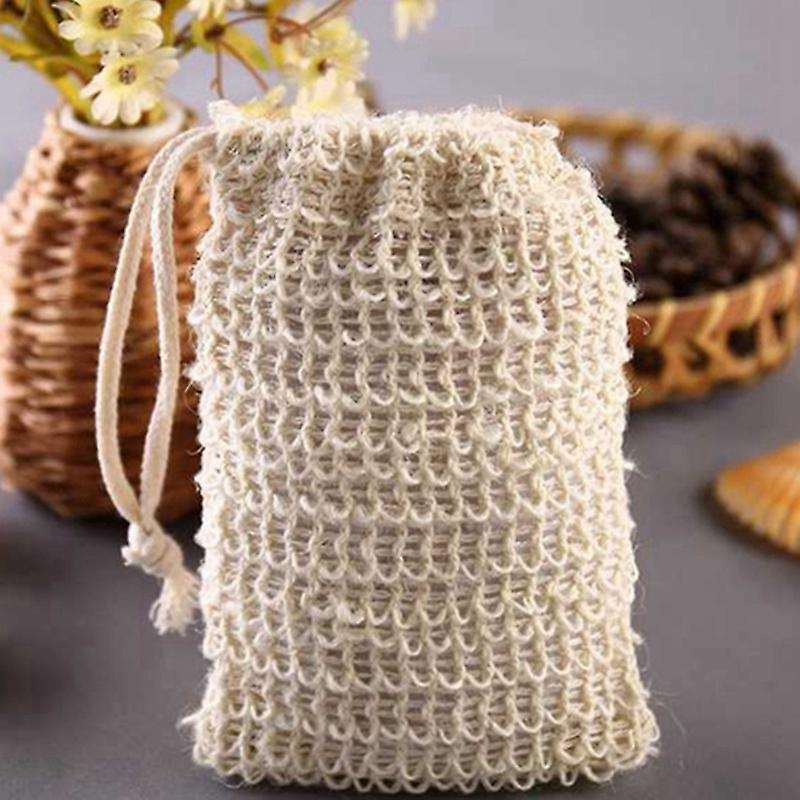 50Pcs Shower Bath Sisal Soap Bag Exfoliating Soap Saver Pouch Holder