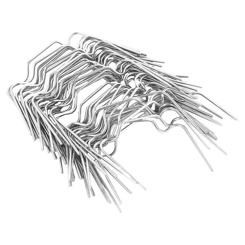 50pcs Stainless Steel Greenhouse W Clips Wire Glazing Glass Frame Fixing