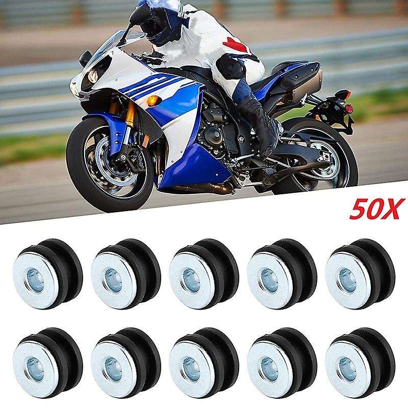 50PCS Rubber Motorcycle Grommet Fairing Bolt Bushing Part Fit for