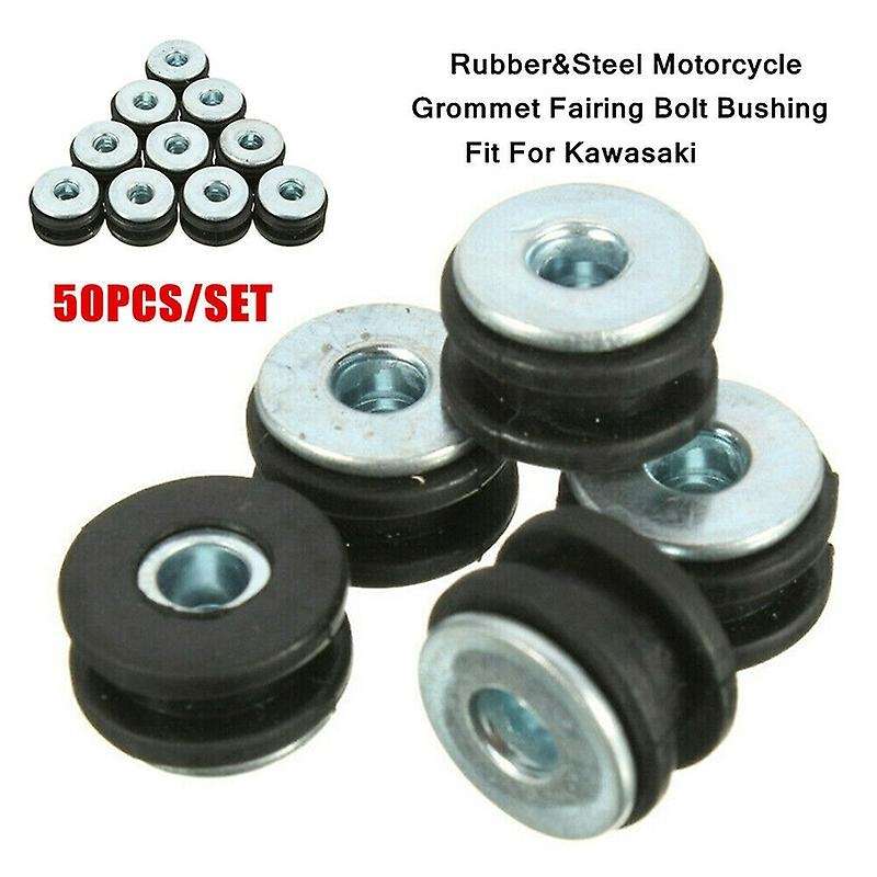 50PCS Rubber Motorcycle Grommet Fairing Bolt Bushing Part Fit for