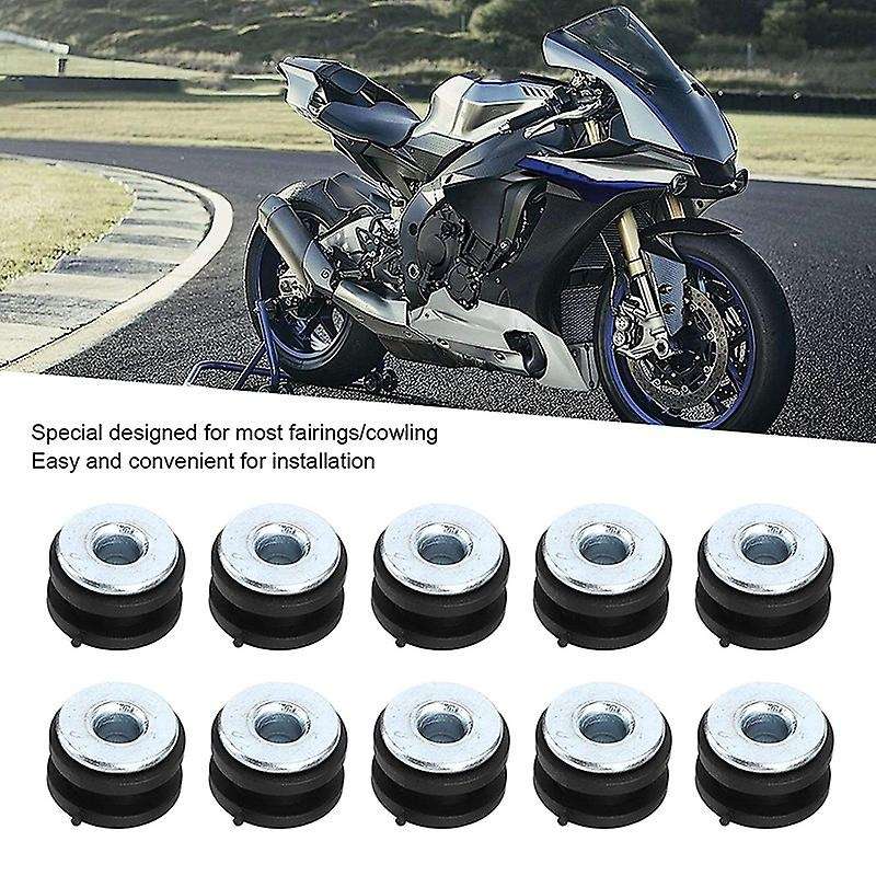 50PCS Rubber Motorcycle Grommet Fairing Bolt Bushing Part Fit for