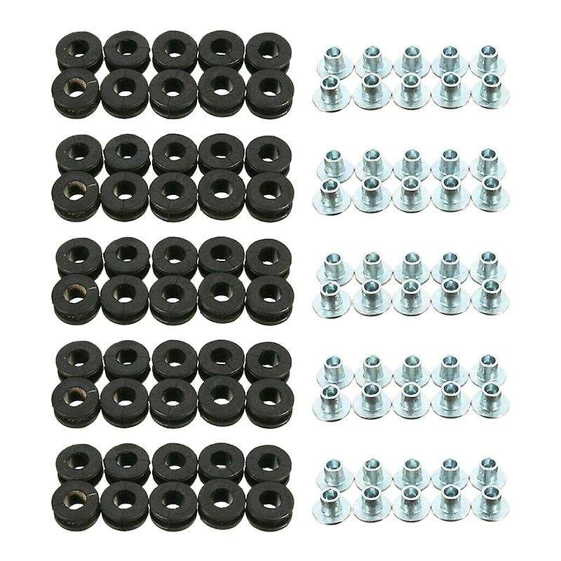 50PCS Rubber Motorcycle Grommet Fairing Bolt Bushing Part Fit for