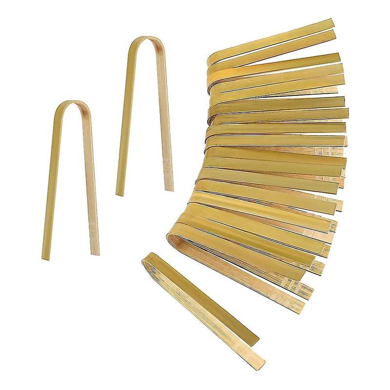 50Pcs Tongs Disposable Cooking Utensils Mini Bamboo Tongs