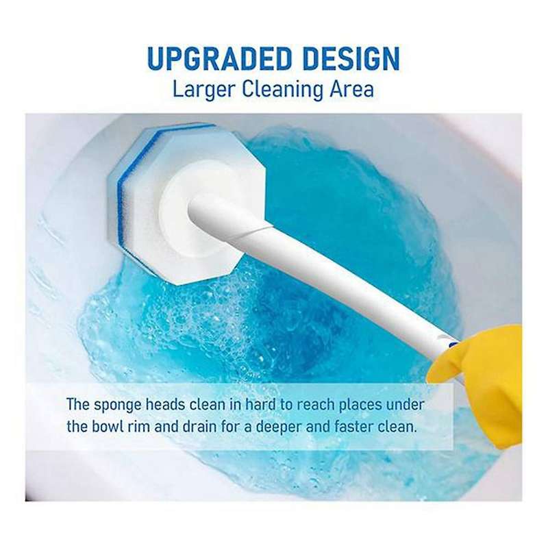 50pcs Upgraded Toilet Brush Wand Disposable Toilet Cleaning Wand Head Compatible Wand Refills