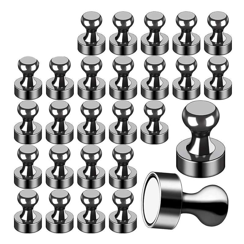 50pcs Strong ,black Refrigerator Magnets, Push Pin Magnets,strong Whiteboard Magnets for Locker, Ma