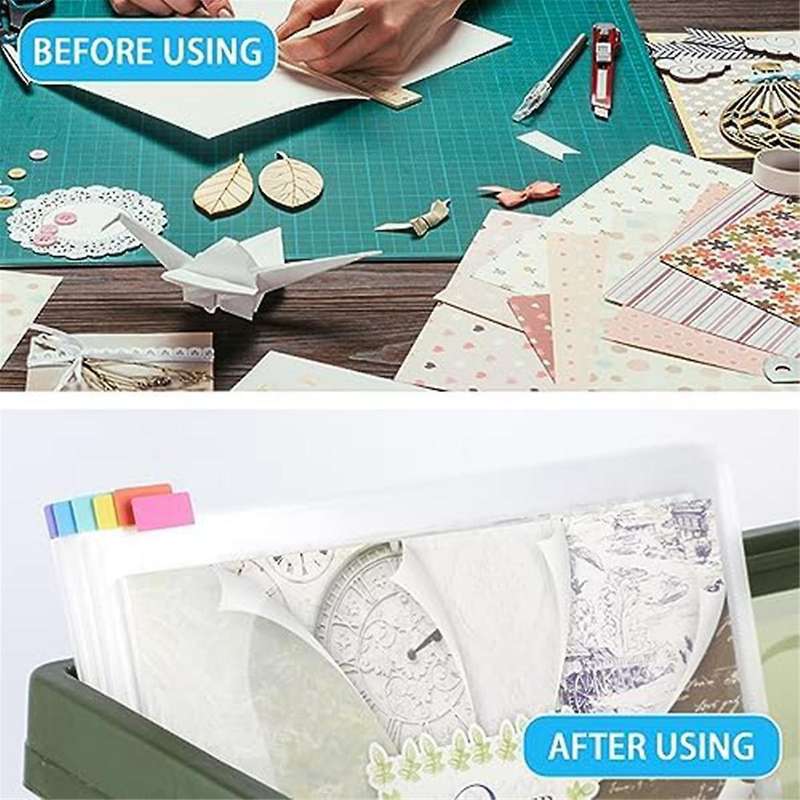 50-Piece 30X30Inch Scrapbook Paper Storage Clear Scrapbook Paper Storage Organizer Vinyl, Cardstock