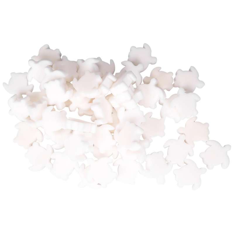 50pcs White Floating Spa Sponge Turtle Oil Absorbing Hot Tub Skimmer Scum Absorber Cleaners for Swi