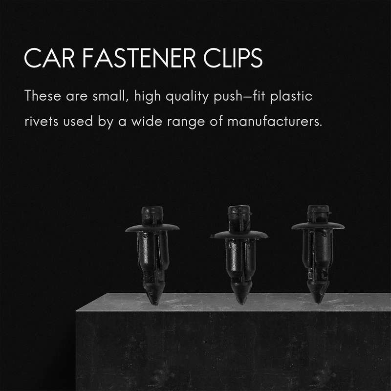 50x Plastic Rivet Bike Fairing Trim Panel Fastener Clips 6mm Compatible Black