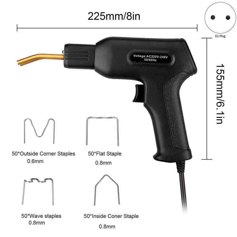 50W Portable Plastics Welders Garage Tools Hot Staplers Machine PVC Repairing Machine Car Bumper Rep
