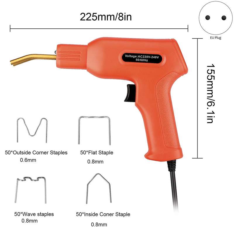 50W Portable Plastics Welders Garage Tools Hot Staplers Machine PVC Repairing Machine Car Bumper Rep