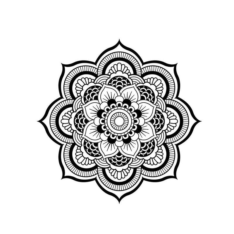 50X50cm Car Hood Vinyl Decal Mandala Sticker for Wrangler Totem Cover Hood Car Sticker Black